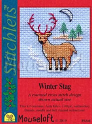 Borduurpakket Winter Stag - Mouseloft