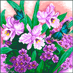Pre-printed Aida Lilac Evening - Matryonin Posad