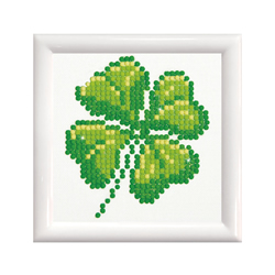 Diamond Dotz Four Leaf Clover with Frame - Needleart World