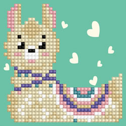 Diamond Dotz LLama Heart - Needleart World