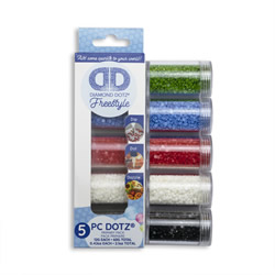 Diamond Dotz Dotz in Cilinders 5x 12 gr - Primary - Needleart World