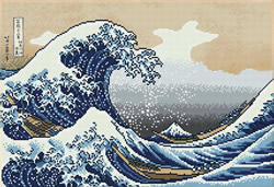 Diamond Squares The Great Wave Off Kanagawa - Needleart World