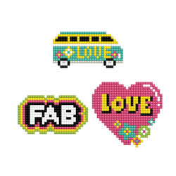 Diamond Dotz Dotzies 3 Stickers Multi Pack - Love - Needleart World