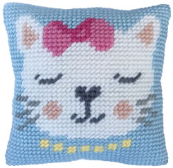 Kussen borduurpakket Kitten Purr - Needleart World