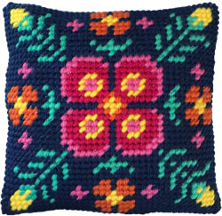 Kussen borduurpakket Fern Mandala - Needleart World