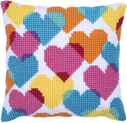 Kussen borduurpakket Heart Collage - Needleart World