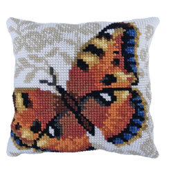 Kussen borduurpakket Umber Butterfly - Needleart World