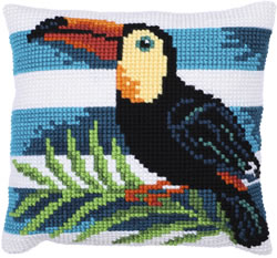 Kussen borduurpakket Toucan Journey - Needleart World