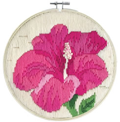 Platsteek borduurpakket Hibiscus Blush - Needleart World