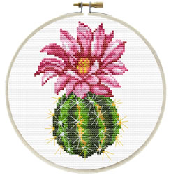 Voorbedrukt borduurpakket Pink Cactus - Needleart World