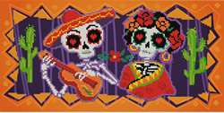 Pre-printed cross stitch kit Day of the Dead - Needleart World