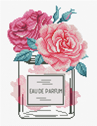 Pre-printed cross stitch kit Rose Chic - Needleart World