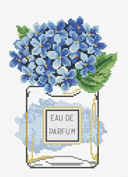 Pre-printed cross stitch kit Hydrangea Bloom - Needleart World