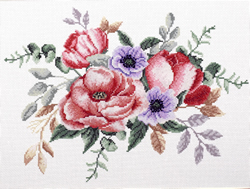 Pre-printed cross stitch kit Elegant Bouquet - Needleart World