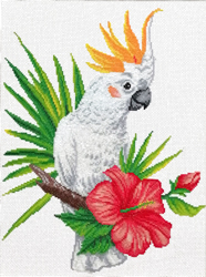 Pre-printed cross stitch kit Cockatoo call - Needleart World