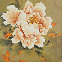 Pre-printed cross stitch kit Blooming Peony1 - Needleart World