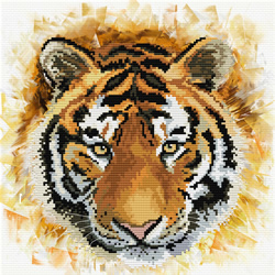 Voorbedrukt borduurpakket Tiger charge - Needleart World