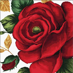 Pre-printed cross stitch kit Rose - Needleart World