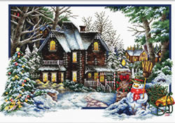 Pre-printed cross stitch kit Winter Comes - Needleart World