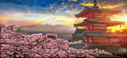 Simply Dotz Mount Fuji and Chureito Pagoda at Sunset, Japan - Needleart World