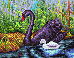 Cross Stitch Kit Black Swan - PANNA