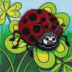 Bead Embroidery Ladybird on Clover - PANNA