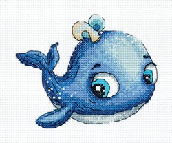 Cross stitch kit Leo the Whale - PANNA