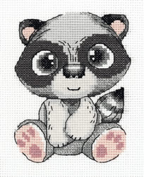 Cross stitch kit Pepe the Raccoon - PANNA