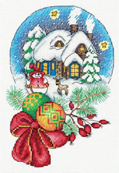 Cross stitch kit Christmas Snow Globe - PANNA