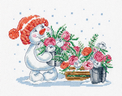 Cross stitch kit Pink Winter - PANNA