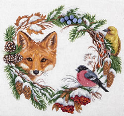 Cross stitch kit Winter Wreath - PANNA