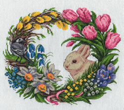 Cross stitch kit Spring Wreath - PANNA