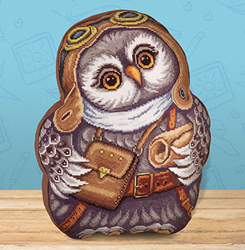 Cross Stitch Kit Owl Cushion - PANNA