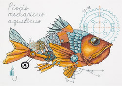 Borduurpakket Clockwork Fish - PANNA