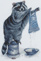 Borduurpakket Laundress Raccoon - PANNA