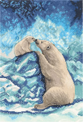 Cross stitch kit Polar Bears - PANNA