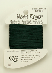 Neon Rays Dark Forest Green - Rainbow Gallery