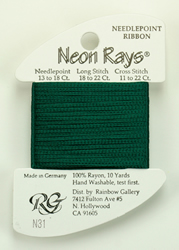 Neon Rays Forest Green - Rainbow Gallery