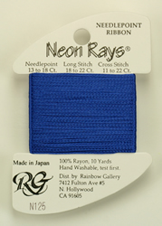 Neon Rays Dark Delft Blue - Rainbow Gallery