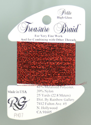 Petite Treasure Braid High Gloss Christmas Red - Rainbow Gallery