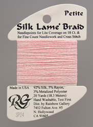 Petite Silk Lamé Braid Baby Pink - Rainbow Gallery
