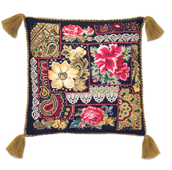 Cross Stitch Kit The Flower Composition Cushion - RIOLIS