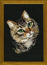 Cross Stitch Kit Grey Cat - RIOLIS