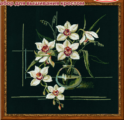 Borduurpakket Orchids - RIOLIS