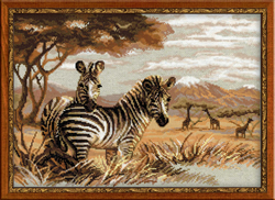 Borduurpakket Zebras in the Savannah - RIOLIS