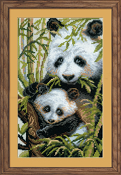 Cross Stitch Kit Panda with Young - RIOLIS