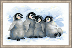 Borduurpakket Funny Penguins - RIOLIS