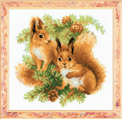 Borduurpakket Squirrels - RIOLIS