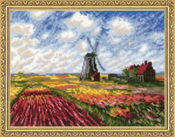 Borduurpakket Tulip Fields after C. Monet's Painting - RIOLIS