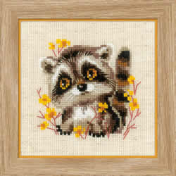 Borduurpakket Little Raccoon - RIOLIS